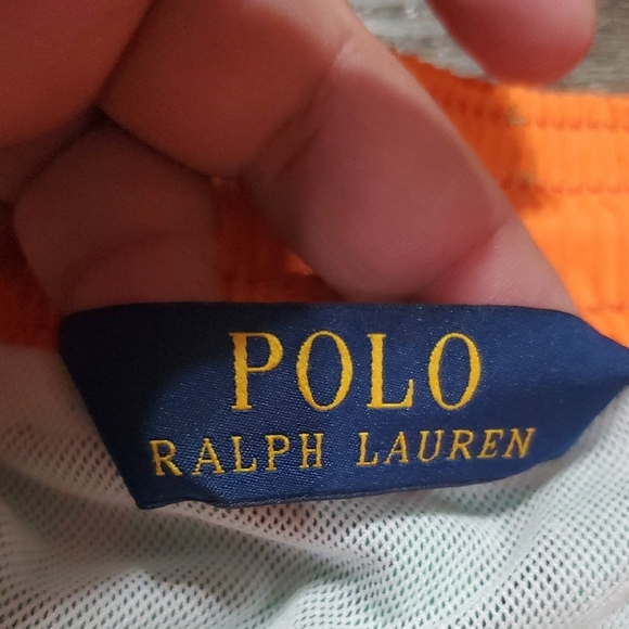 Ralph Lauren Green and Orange Swim Trunks Quick-Dry Relaxed Fit - Picture 2 of 11